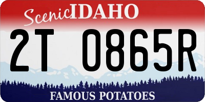 ID license plate 2T0865R
