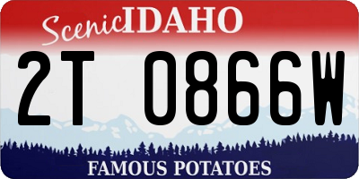 ID license plate 2T0866W