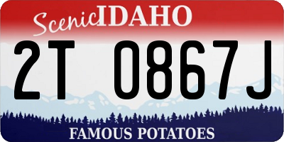 ID license plate 2T0867J