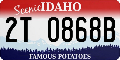 ID license plate 2T0868B