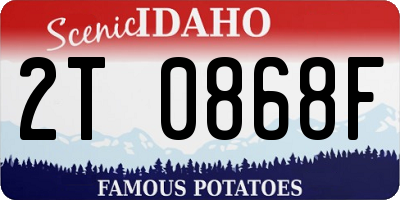 ID license plate 2T0868F