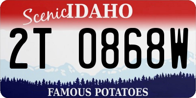 ID license plate 2T0868W