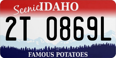 ID license plate 2T0869L