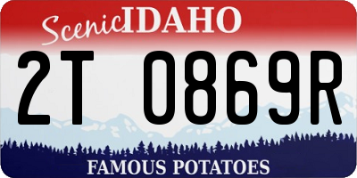 ID license plate 2T0869R