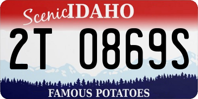 ID license plate 2T0869S