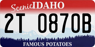 ID license plate 2T0870B