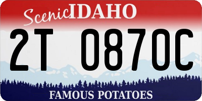 ID license plate 2T0870C