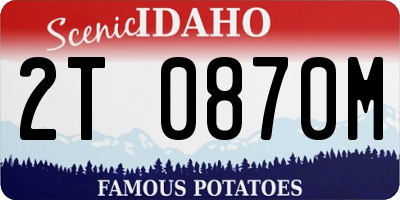 ID license plate 2T0870M