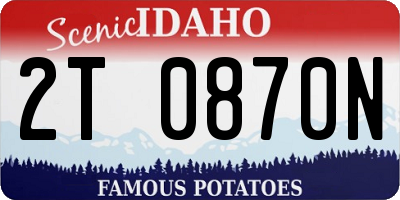 ID license plate 2T0870N