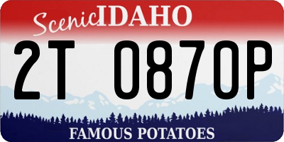 ID license plate 2T0870P