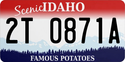 ID license plate 2T0871A