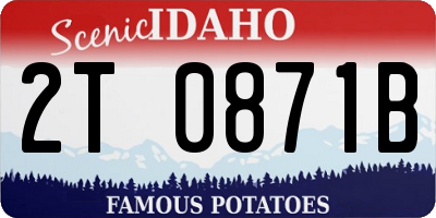 ID license plate 2T0871B