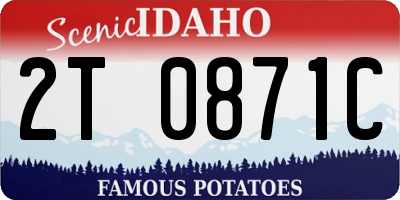 ID license plate 2T0871C