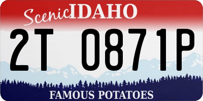 ID license plate 2T0871P