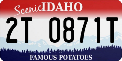 ID license plate 2T0871T