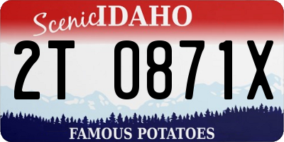 ID license plate 2T0871X