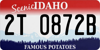 ID license plate 2T0872B