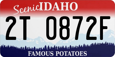 ID license plate 2T0872F