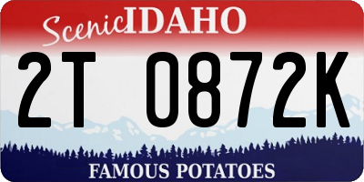 ID license plate 2T0872K