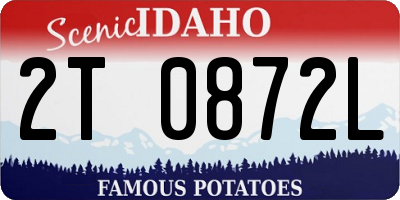 ID license plate 2T0872L