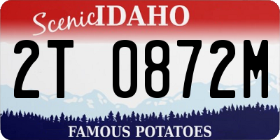 ID license plate 2T0872M