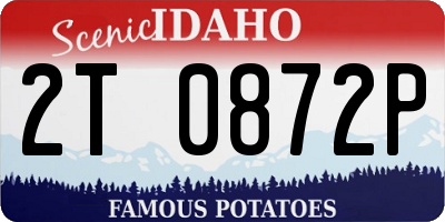ID license plate 2T0872P