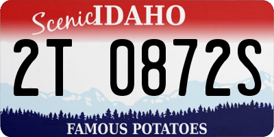 ID license plate 2T0872S