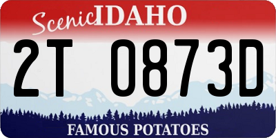 ID license plate 2T0873D