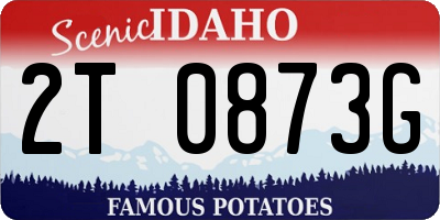 ID license plate 2T0873G