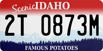 ID license plate 2T0873M