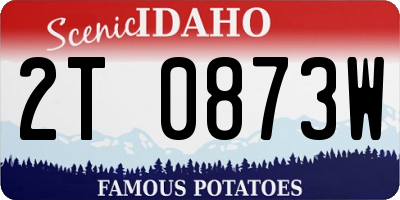 ID license plate 2T0873W