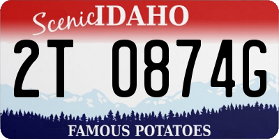 ID license plate 2T0874G