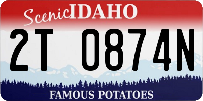 ID license plate 2T0874N