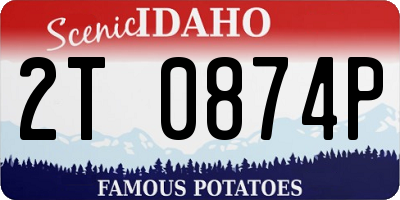 ID license plate 2T0874P
