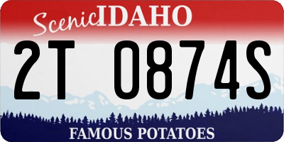 ID license plate 2T0874S