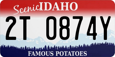 ID license plate 2T0874Y