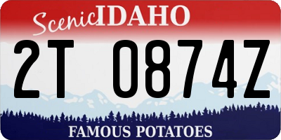 ID license plate 2T0874Z