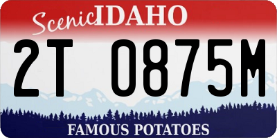 ID license plate 2T0875M