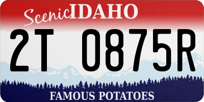 ID license plate 2T0875R