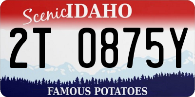 ID license plate 2T0875Y