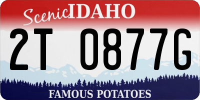 ID license plate 2T0877G