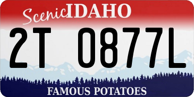 ID license plate 2T0877L
