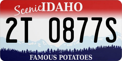 ID license plate 2T0877S
