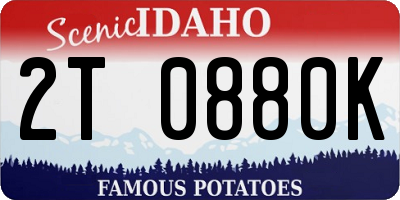 ID license plate 2T0880K