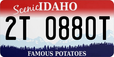 ID license plate 2T0880T