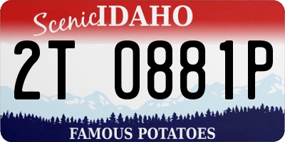 ID license plate 2T0881P