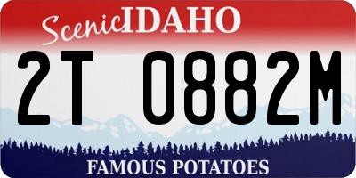 ID license plate 2T0882M