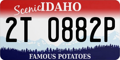 ID license plate 2T0882P