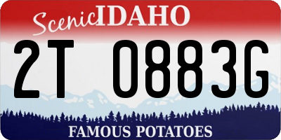ID license plate 2T0883G