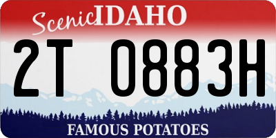 ID license plate 2T0883H